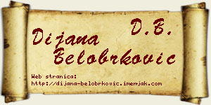 Dijana Belobrković vizit kartica